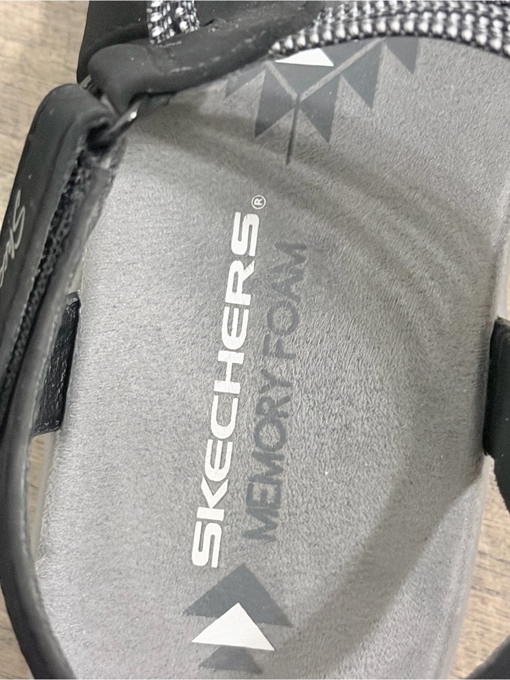 Skechers Women's Black & Gray Strappy Memory Foam Sandals - Picture 9 of 14